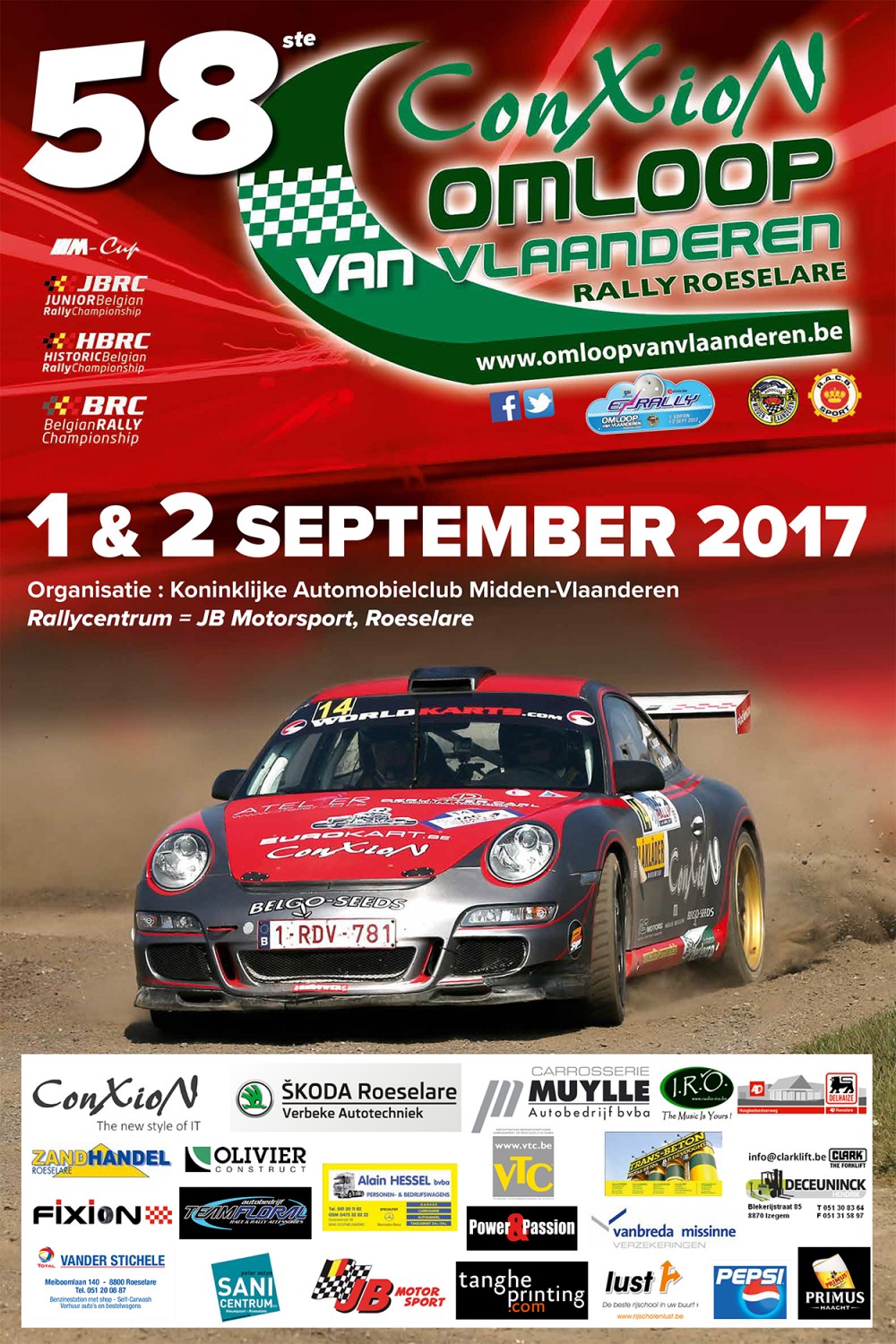 58ste ConXioN Omloop van Vlaanderen met nieuw rallycentrum !