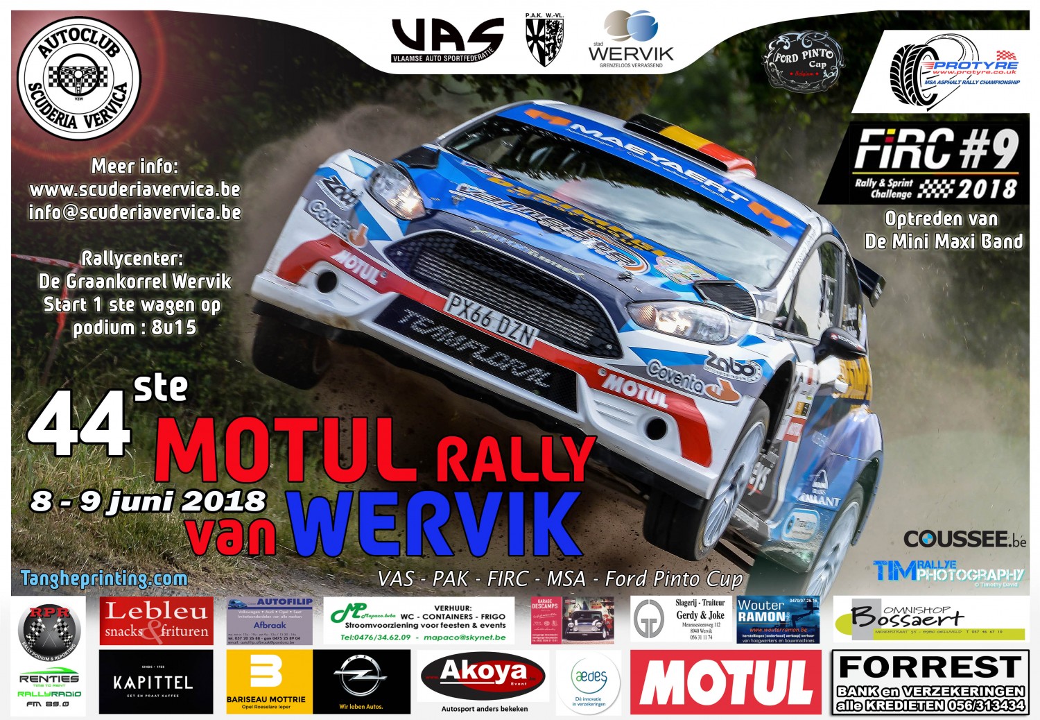 Voorbeschouwing 44ste MOTUL Rally van Wervik.