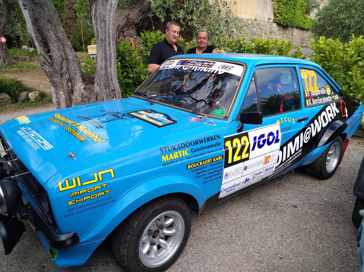 Prachtprestatie van Franklin Temperville en Xavier Van Eekchoutte in de Rallye d'Antibes.