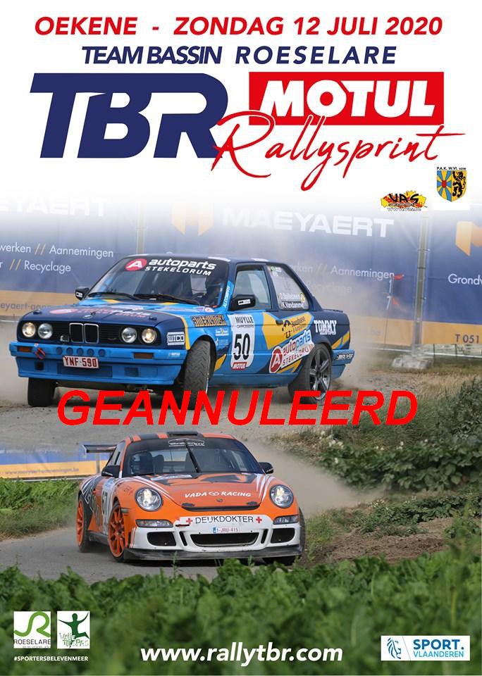 TBR Rallysprint ook afgelast !