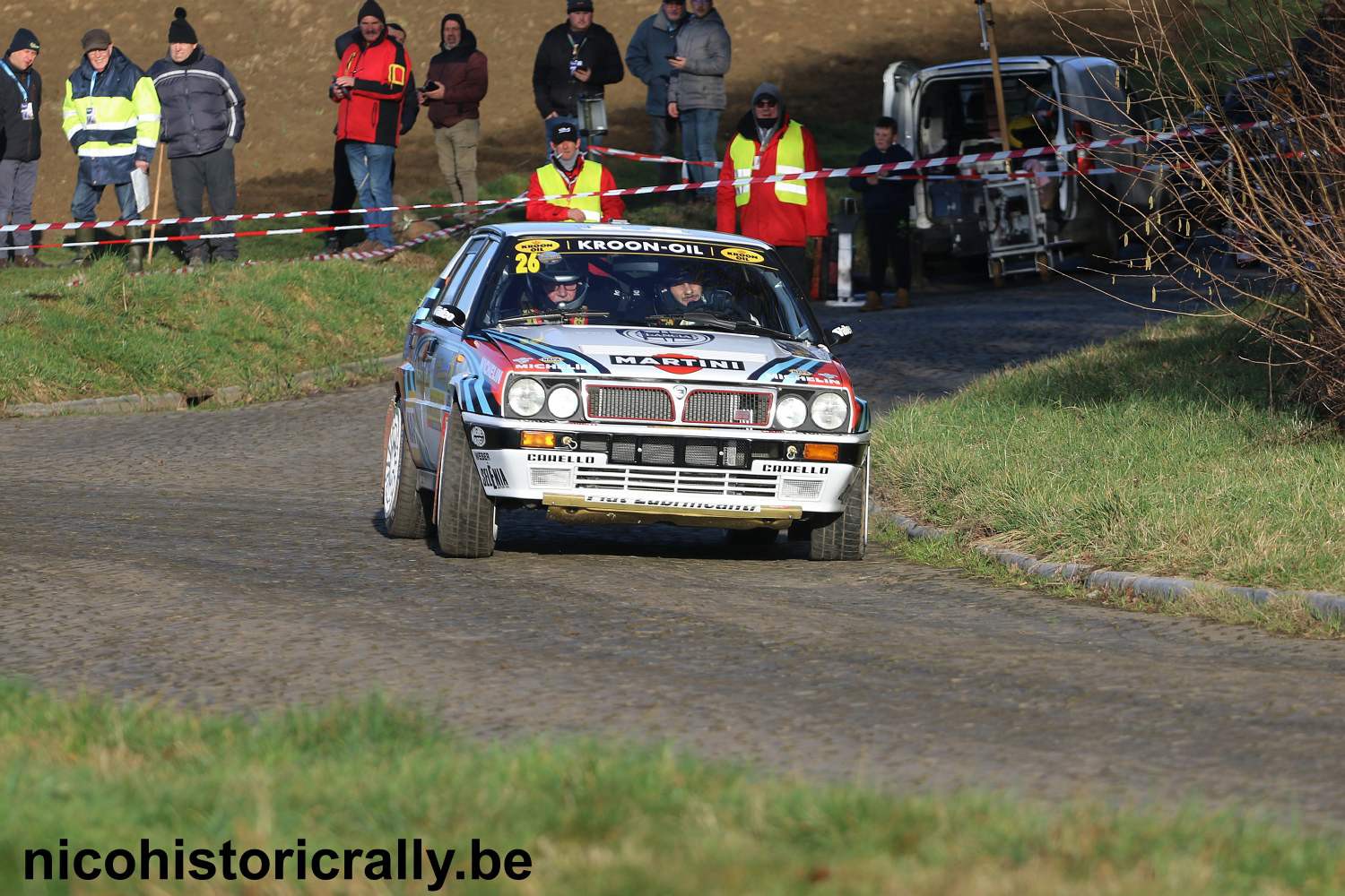 Tom Boonen doet er in zijn Lancia Delta Integrale nog 6 BRC-manches bij !