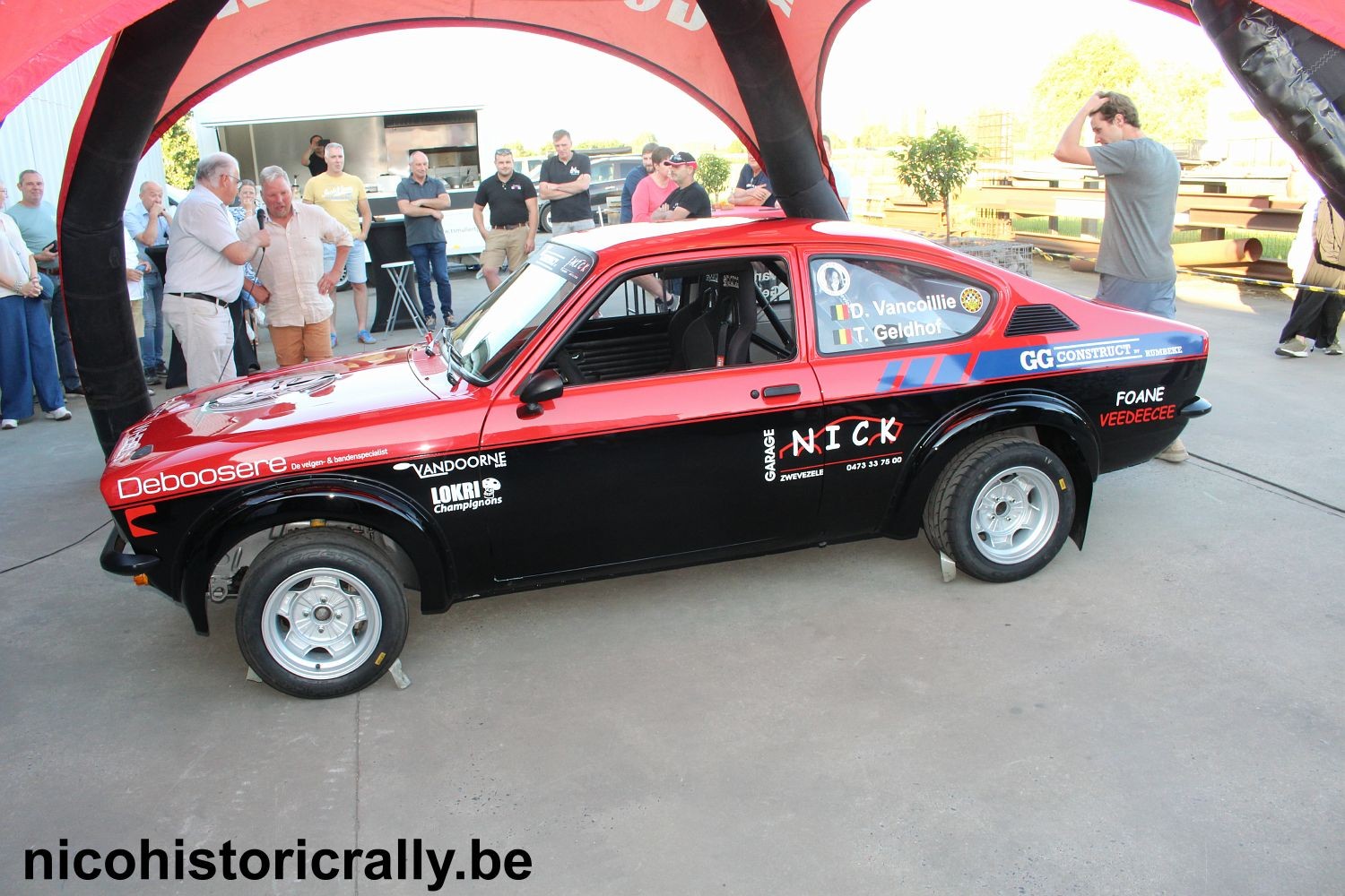 Danny Vancoillie aan de start in de TBR Short Rally met de nieuwe Opel Kadett !
